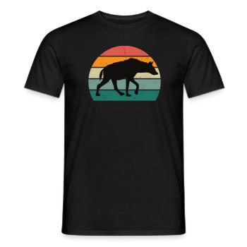 Hyenas Safari Africa Hyena Dog Scavenger Hyena Hyena - Men's T-Shirt - black - Front - AI Model Male 178 light (178cm)