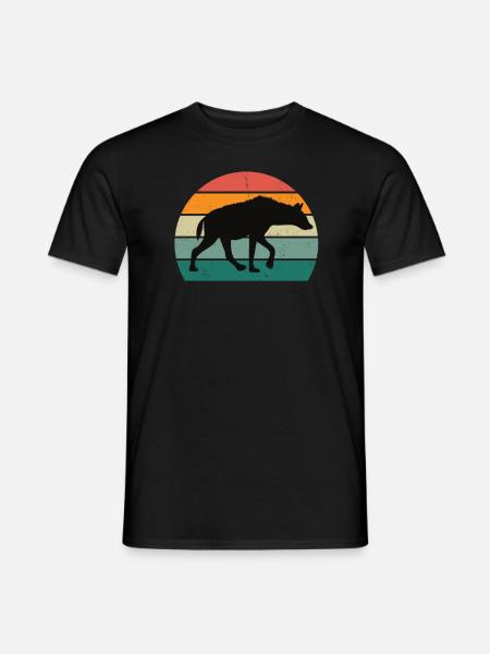 Hyänen Safari Afrika Hyänenhund Aasfresser Hyäne - Männer T-Shirt - Schwarz