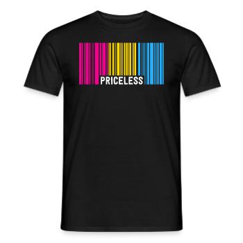 Inestimable Pansexual Pride Barcode Subtil Pan - T-shirt homme - noir - Devant - AI Model Male 178 light (178cm)