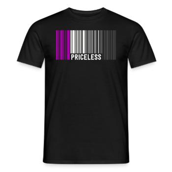 Inestimable Asexual Pride Code à barres Subtle Ace Flag - T-shirt homme - noir - Devant - AI Model Male 178 light (178cm)