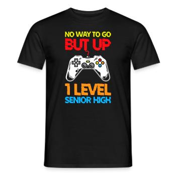 Teens Back to School No Way to Go Up One Level - Männer T-Shirt - Schwarz - Vorne - AI Model Male 178 light (178cm)
