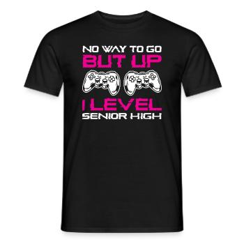 Teens Back to School No Way to Go Up One Level - Männer T-Shirt - Schwarz - Vorne - AI Model Male 178 light (178cm)