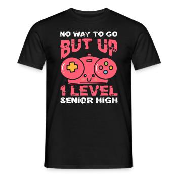 Teens Back to School No Way to Go Up One Level - Männer T-Shirt - Schwarz - Vorne - AI Model Male 178 light (178cm)
