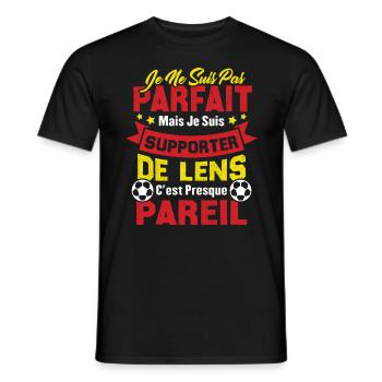 Je suis supporter de Lens, Idée cadeau football - T-shirt homme - noir - Devant - AI Model Male 178 light (178cm)