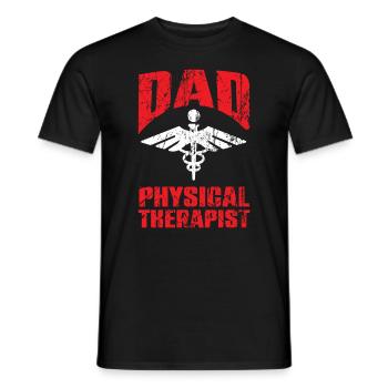 Physical Therapy Dad Therapist Gait Physics PT - Men's T-Shirt - black - Front - AI Model Male 178 light (178cm)
