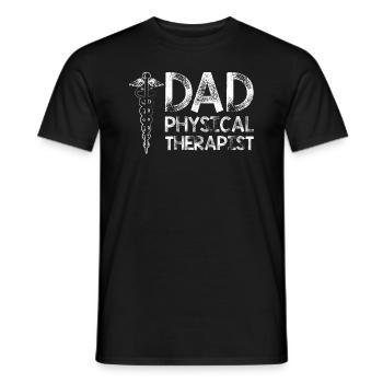 Physical Therapy Dad Therapist Gait Physics PT - Men's T-Shirt - black - Front - AI Model Male 178 light (178cm)