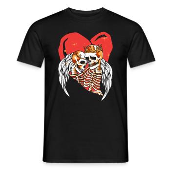 Amour infini et romance Gothic Bones Squelette - T-shirt homme - noir - Devant - AI Model Male 178 light (178cm)