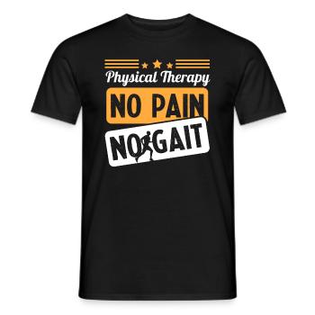 Physical Therapy No Pain No Gait Physics PT - Männer T-Shirt - Schwarz - Vorne - AI Model Male 178 light (178cm)
