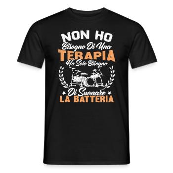 J'ai juste besoin de jouer de la batterie - T-shirt homme - noir - Devant - AI Model Male 178 light (178cm)
