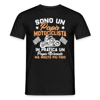 Un père motard et un père normal plus cool - T-shirt homme - noir - Devant - AI Model Male 178 light (178cm)