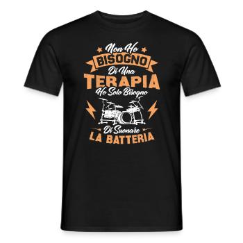 J'ai juste besoin de jouer de la batterie - T-shirt homme - noir - Devant - AI Model Male 178 light (178cm)