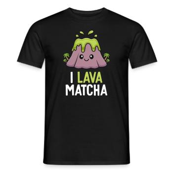 I Lava Matcha Green Tea Lover Gift for Barista - Men's T-Shirt - black - Front - AI Model Male 178 light (178cm)