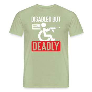 2nd Amendment Gun Lover Pro Gun Control - Men's T-Shirt - sage - Front - AI Model Male 178 light (178cm)