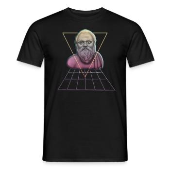 Sokrates Philosoph Student Geschenk - Männer T-Shirt - Schwarz - Vorne - AI Model Male 178 light (178cm)