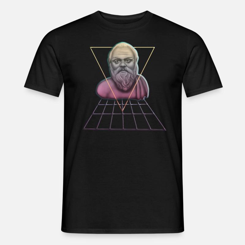 Sokrates Philosoph Student Geschenk - Männer T-Shirt - Schwarz