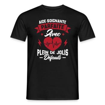 Aide soignante parfaite, Cadeau Aide soignante - T-shirt homme - noir - Devant - AI Model Male 178 light (178cm)