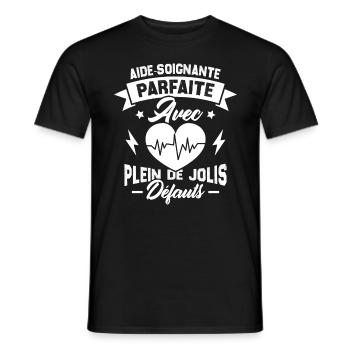 Aide soignante parfaite, Cadeau Aide soignante - T-shirt homme - noir - Devant - AI Model Male 178 light (178cm)