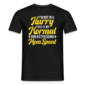 Allaitement Pas pressé Mère qui allaite normale - T-shirt homme - noir - Devant - AI Model Male 178 light (178cm)