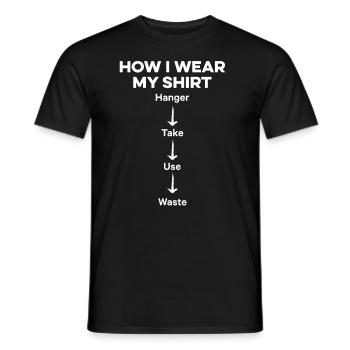 Comment porter ma chemise Drôle - T-shirt homme - noir - Devant - AI Model Male 178 light (178cm)