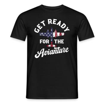 Un pilote de chasse à réaction se prépare pour l’Avianture - T-shirt homme - noir - Devant - AI Model Male 178 light (178cm)