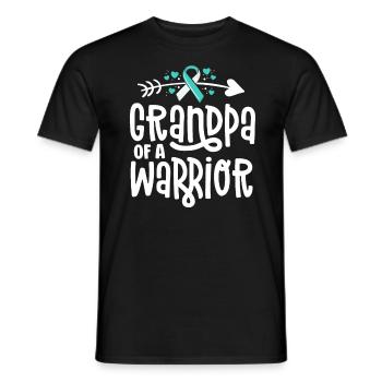 Grand-père d’une famille de guerrier sarcelle cancer du col de l’utérus - T-shirt homme - noir - Devant - AI Model Male 178 light (178cm)