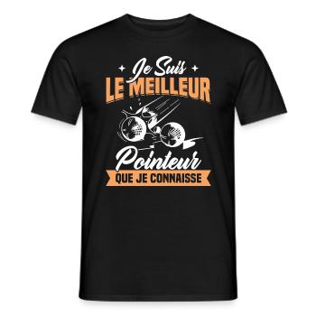 Je Suis Le Meilleur Pointeur Que Je Connaisse - T-shirt homme - noir - Devant - AI Model Male 178 light (178cm)