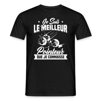 Je Suis Le Meilleur Pointeur Que Je Connaisse - T-shirt homme - noir - Devant - AI Model Male 178 light (178cm)
