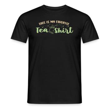 This Is My Favorite Tea Shirt Tea Lovers Gifts - Men's T-Shirt - black - Front - AI Model Male 178 light (178cm)