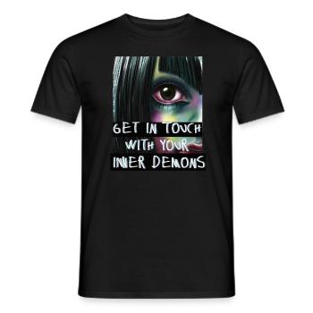 Anime Japan Demons - Men's T-Shirt - black - Front - AI Model Male 178 light (178cm)