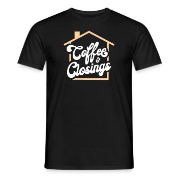 Agent immobilier Cadeau Café Lover Contrat - T-shirt homme - noir - Devant - AI Model Male 178 light (178cm)