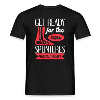 Physikalische Therapie Bereiten Sie sich auf die - Männer T-Shirt - Schwarz - Vorne - AI Model Male 178 light (178cm)