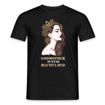 Godmother Aunt Godmother Baptismal Godchild - Men's T-Shirt - black - Front - AI Model Male 178 light (178cm)
