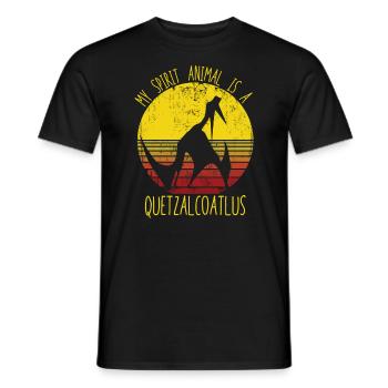 Mein Geisttier ist ein Quetzalcoatlus -Dinosaurier - Männer T-Shirt - Schwarz - Vorne - AI Model Male 178 light (178cm)