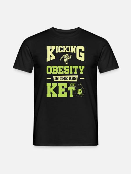 Keto-Diät Ketogene Ernährung Diätassistent - Männer T-Shirt - Schwarz