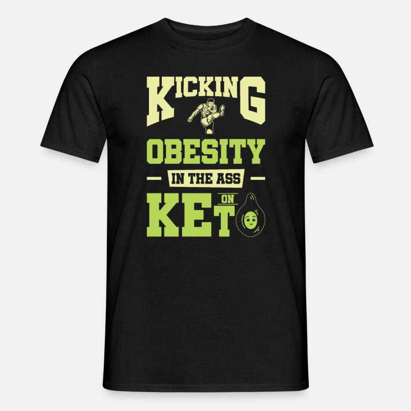 Keto-Diät Ketogene Ernährung Diätassistent - Männer T-Shirt - Schwarz