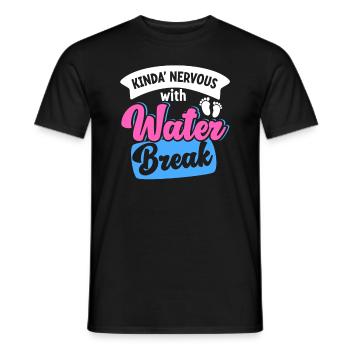 Annonce de grossesse drôle Révéler - T-shirt homme - noir - Devant - AI Model Male 178 light (178cm)