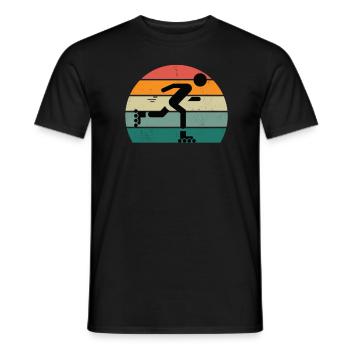 Inline Skating Skater Skater Inliner Roller Skates - Men's T-Shirt - black - Front - AI Model Male 178 light (178cm)