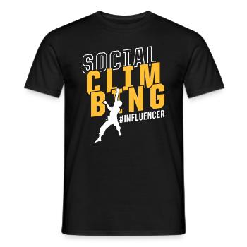Social Media Influencer Social Climbing Meme - Men's T-Shirt - black - Front - AI Model Male 178 light (178cm)