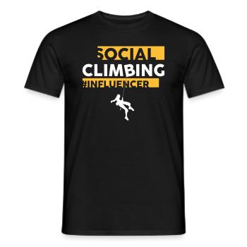Social Media Influencer Social Climbing Meme - Men's T-Shirt - black - Front - AI Model Male 178 light (178cm)