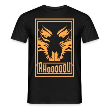 WOLF - T-shirt homme - noir - Devant - AI Model Male 178 light (178cm)