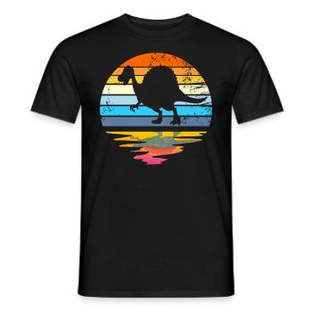 Spinosaurus retro dinosaurliebhaber kinder spinosa - Männer T-Shirt - Schwarz - Vorne - AI Model Male 178 light (178cm)