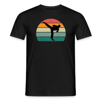 Martial Arts Martial Arts Judo Aikido Karate Boxing - Men's T-Shirt - black - Front - AI Model Male 178 light (178cm)