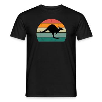 Kängurus Kängurubeutel Springen Boxen känguru - Männer T-Shirt - Schwarz - Vorne - AI Model Male 178 light (178cm)