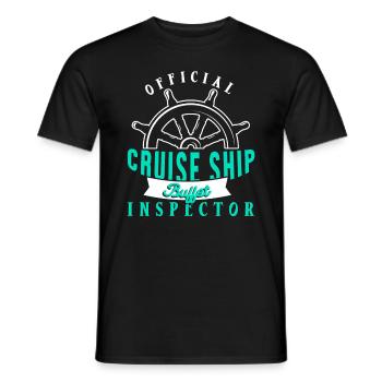 Lustiges Kreuzfahrtschiff Buffet Inspektor - Männer T-Shirt - Schwarz - Vorne - AI Model Male 178 light (178cm)