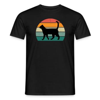 Cat Kätzchen Katzenmama Katzenpapa Frauchen Katze - Männer T-Shirt - Schwarz - Vorne - AI Model Male 178 light (178cm)