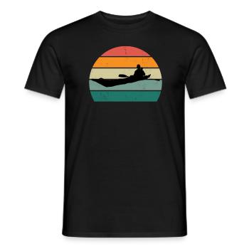 Kanufahrer Kanute Kanufahrt Kajak Slalom Kanu - Männer T-Shirt - Schwarz - Vorne - AI Model Male 178 light (178cm)