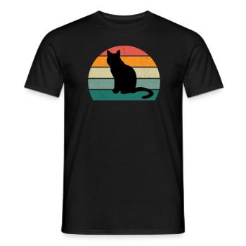 Cat Kätzchen Katzenmama Katzenpapa Frauchen Katze - Männer T-Shirt - Schwarz - Vorne - AI Model Male 178 light (178cm)