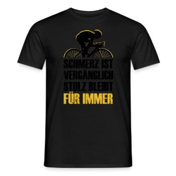 Fahrradsport Rennrad Fahrrad Gravel Zeitfahrrad - Männer T-Shirt - Schwarz - Vorne - AI Model Male 178 light (178cm)