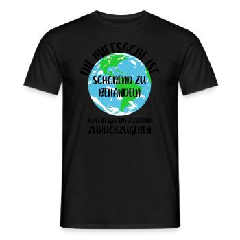 Naturschutz Klima Naturschützer Meer - Männer T-Shirt - Schwarz - Vorne - AI Model Male 178 light (178cm)
