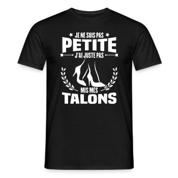 Je ne suis pas petite, Cadeau humour femme - T-shirt homme - noir - Devant - AI Model Male 178 light (178cm)